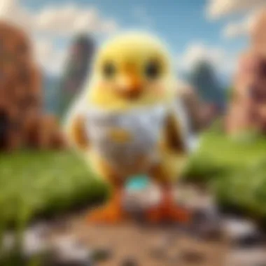 Chick exploring its surroundings in Minecraft