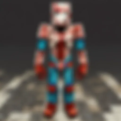 A vibrant Minecraft character showcasing unique customization options