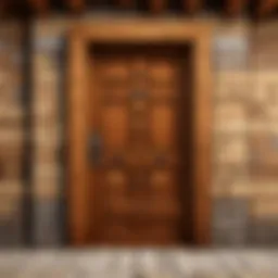 A cleverly concealed wooden door in a stone wall