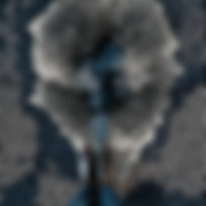 Close-up of luxurious blue grey carpet texture