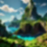 Abstract Virtual Landscape in Video Game