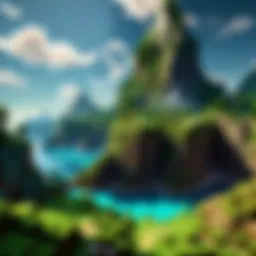 Abstract Virtual Landscape in Video Game