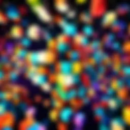 Vibrant Cubes in Motion