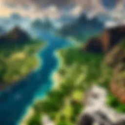 A detailed map showcasing various Minecraft server options