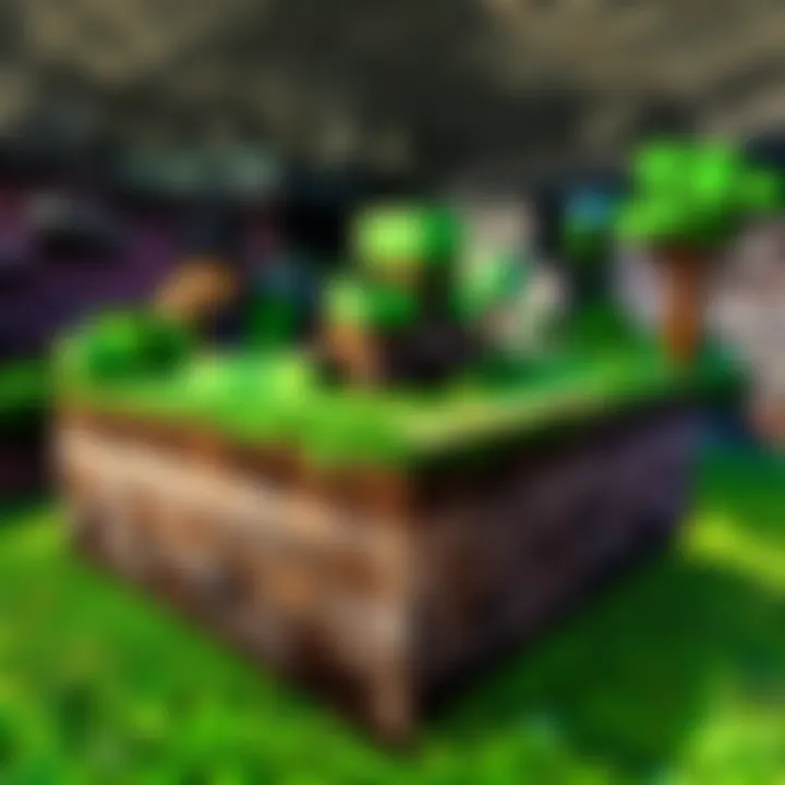 A variety of Minecraft server types depicted visually