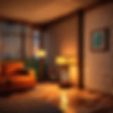Illuminated Minecraft Home Interior Beautifully lit Minecraft home interior using lamps