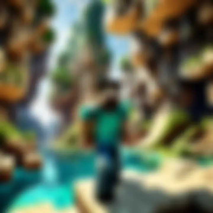 Online Minecraft server selection illustration