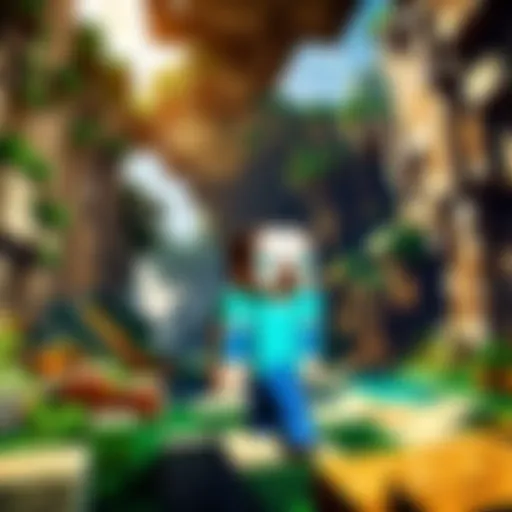 Virtual Minecraft gameplay illustration