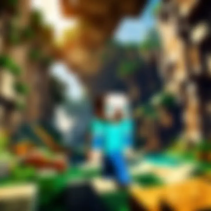 Virtual Minecraft gameplay illustration