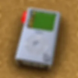 Conceptual illustration of iPod with SIM card integration.