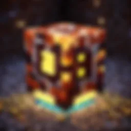 Glowstone block in a Minecraft environment