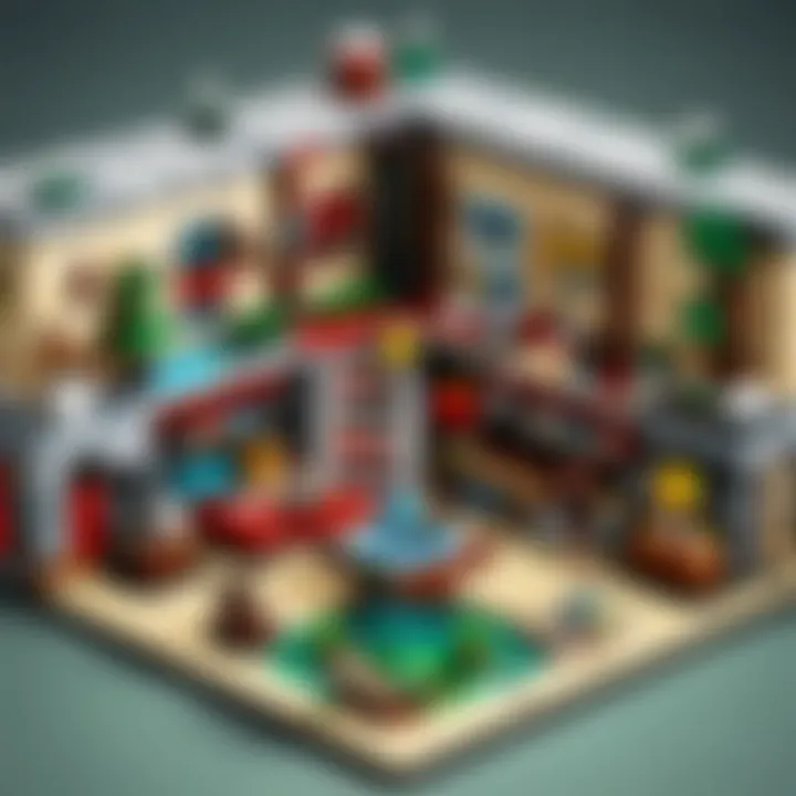 A vibrant assortment of various Minecraft LEGO sets