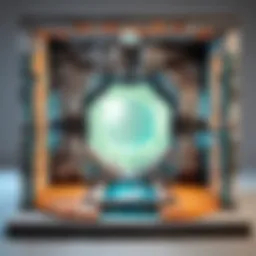 Detailed view of the Lego Minecraft End Portal structure