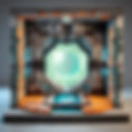 Detailed view of the Lego Minecraft End Portal structure