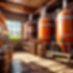 A vibrant local brewery showcasing its unique beer selection and atmosphere.