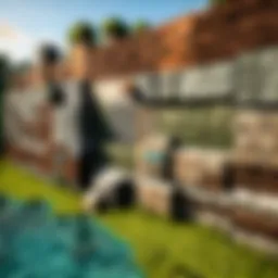 Lodgestone wall block in a Minecraft build