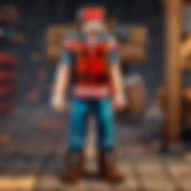 Detailed crafting process for Minecraft lumberjack outfit