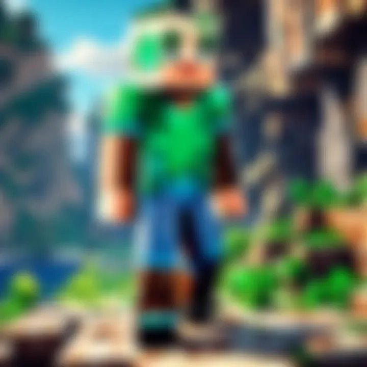 Character Customization in Minecraft Bedrock A player customizing their character in Minecraft Bedrock