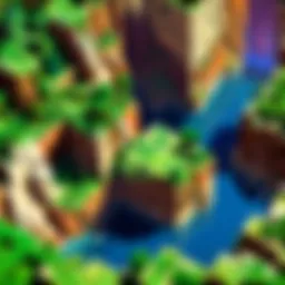 Colorful landscape in Minecraft for Chrome