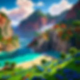 Minecraft desktop interface showcasing vibrant landscapes
