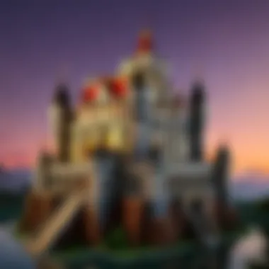 Minecraft Lego Castle in Twilight