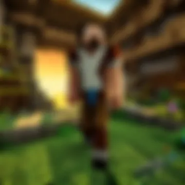 Cooperative Gameplay in Minecraft A peaceful Minecraft landscape with players engaging in cooperative gameplay
