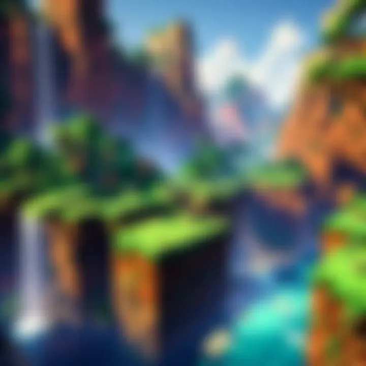A vibrant Minecraft world displayed on the Nintendo Switch