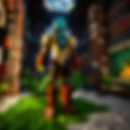 Player exploring Minecraft online world