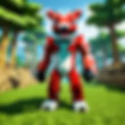 A vibrant world showcasing Pixelmon in Minecraft PE