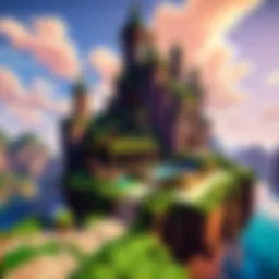 A vibrant landscape within Minecraft Realms showcasing unique biomes
