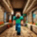 A vibrant Minecraft server interface on an Android device