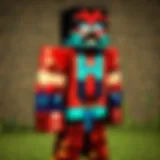 Artistic portrayal of a vibrant Minecraft skin pack