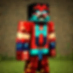 Artistic portrayal of a vibrant Minecraft skin pack