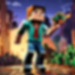Hero character in a dramatic scene