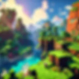 Vibrant Minecraft world on Nintendo Switch