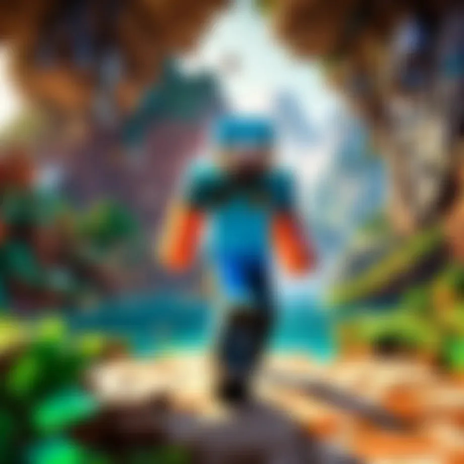 A stunning landscape from the Minecraft movie showcasing the vibrant and immersive world.