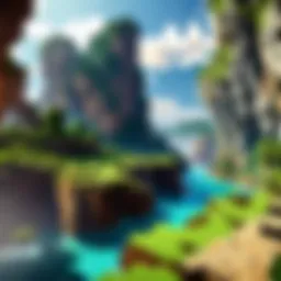 A breathtaking landscape in Minecraft showcasing the beauty of the game environment