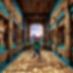 Virtual reality representation of Minecraft gameplay