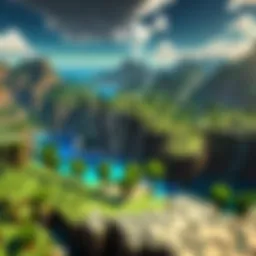 A vibrant Minecraft multiplayer server landscape
