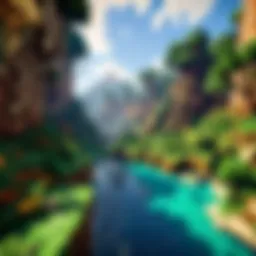 A vibrant landscape showcasing the new biomes introduced in the Minecraft update