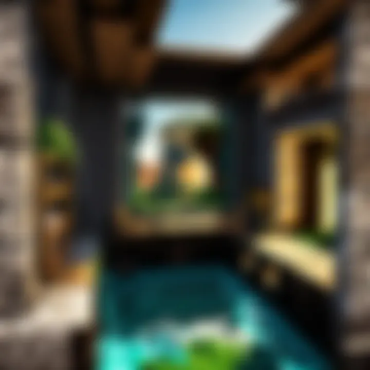 Concept art of an innovative offsite game inspired by Minecraft