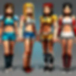 Showcase of various Minecraft skins created using online tools