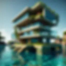 Innovative underwater architecture in Minecraft
