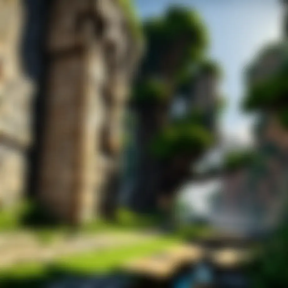 Stunning landscape of Minecraft featuring realistic textures