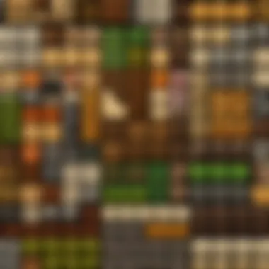 Detailed Block Textures in Minecraft PE Close-up view of detailed Minecraft PE block textures