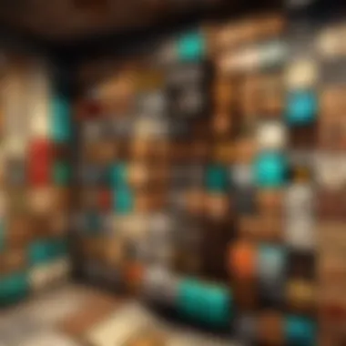 Artistic rendition of a vibrant and dynamic Minecraft PE texture pack