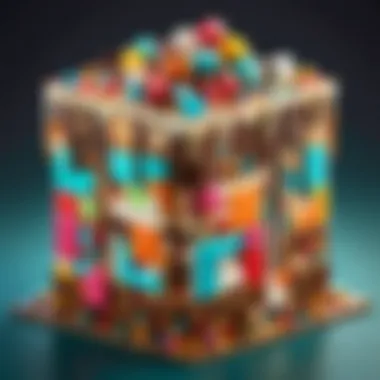 Abstract Confectionery Artistic cake showcasing abstract creativity
