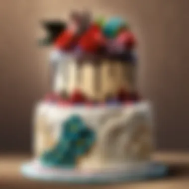 Floral Elegance Delicate cake with floral motif