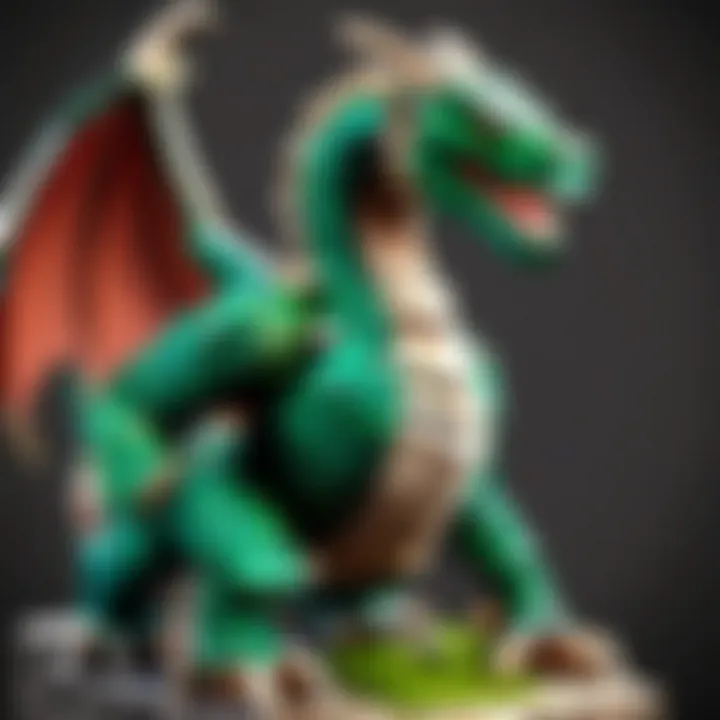 Tools and materials arranged for dragon sculpting