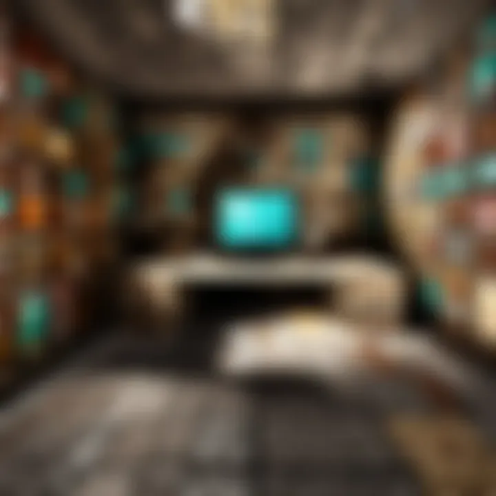 A detailed map showcasing different server types in Minecraft